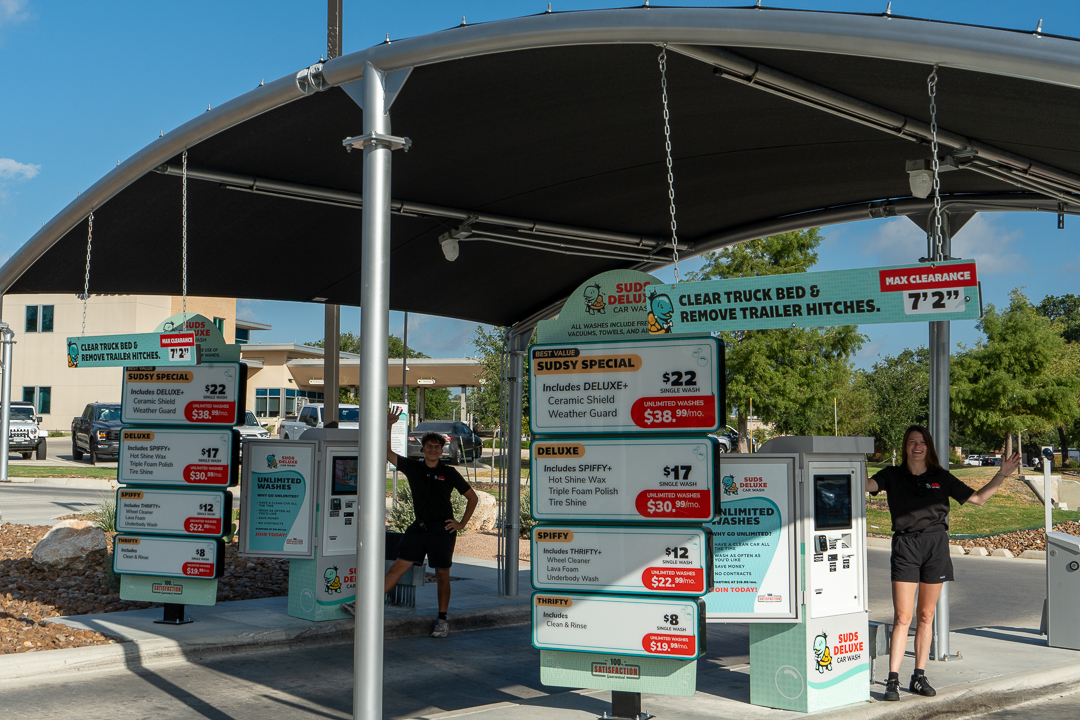 Suds Deluxe Car Wash San Marcos Wonder World Team at Pay Stations